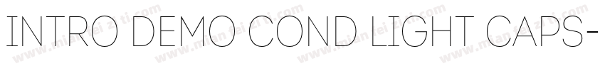 Intro Demo Cond Light CAPS字体转换